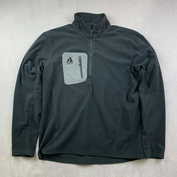 Eddie Bauer First Ascent Sweater Medium Black Fleece Cloud Layer Pro 1/4 Zip - Picture 1 of 9